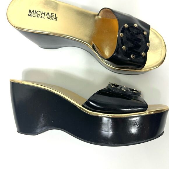 Micheal Michael Kors Platform Wedge Sandsls - Picture 1 of 9